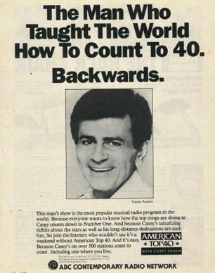 Casey Kasem AT40 Ad